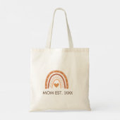 Tote Bag Terracotta Boho Rainbow Nom des enfants (Dos)