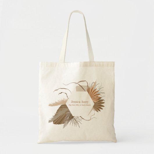 Tote Bag Terracotta Floral Boho Tropical (Devant)