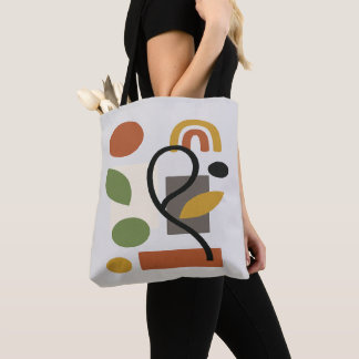 Tote Bag Terracotta Rainbow Modern Abstract 