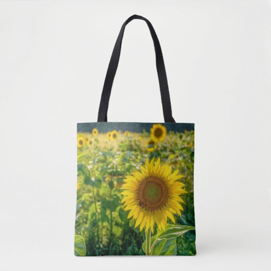 Tote Bag Terrain de tournesol doré (Devant)