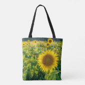 Tote Bag Terrain de tournesol doré (Dos)