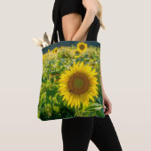 Tote Bag Terrain de tournesol doré (De près)