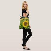 Tote Bag Terrain de tournesol doré (Sur le modèle)