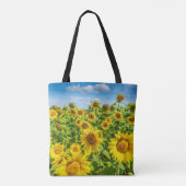 Tote Bag Terrain de tournesol, ensoleillé l'été. (Dos)
