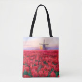 Tote Bag Terrain Tulips - Paysage - Printemps aux Pays-Bas (Devant)