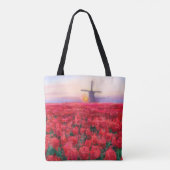 Tote Bag Terrain Tulips - Paysage - Printemps aux Pays-Bas (Dos)