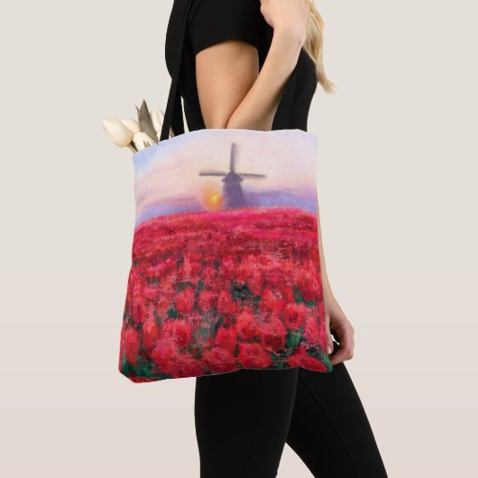 Tote Bag Terrain Tulips - Paysage - Printemps aux Pays-Bas (De près)