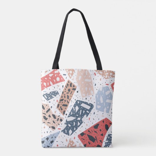 Tote Bag Terrazzo floor marble seamless hand drawn pattern  (Dos)