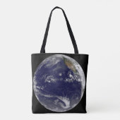 Tote Bag Terre Avec Trois Cyclones Tropicaux Dans Le Pacifi (Dos)