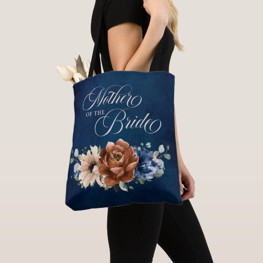 Tote Bag Terre cuite Marine Verdure Mère de la mariée (De près)