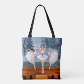 Tote Bag Terre de ballerine de danse de neige (Dos)