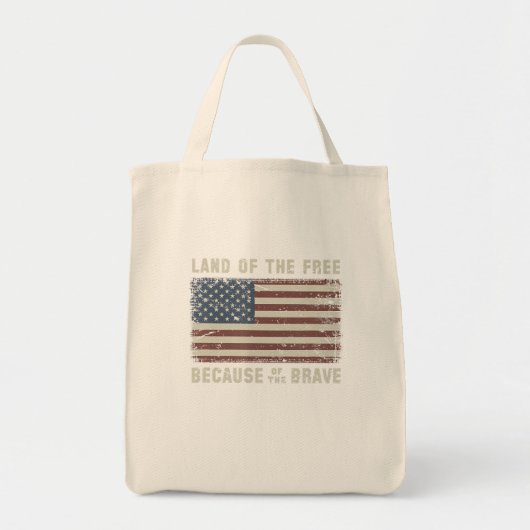Tote Bag Terre De La Liberté En Raison Du Brave drapeau Vin (Devant)