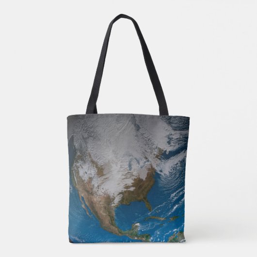 Tote Bag Terre Pleine Avec Des Nuages Simulés Sur L'Amériqu (Dos)