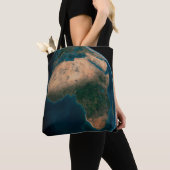 Tote Bag Terre Pleine De L'Espace Au-Dessus Du Continent Af (De près)