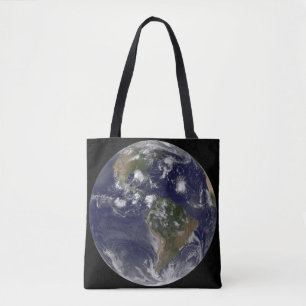 Tote Bag Terre Pleine Montrant Les Tempêtes Tropicales Dans