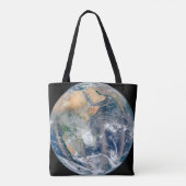 Tote Bag Terre Pleine Montrant L'Hémisphère Est. (Dos)