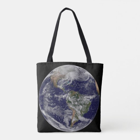 Tote Bag Terre Pleine Montrant Une Puissante Tempête D'Hive (Dos)