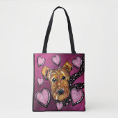 TOTE BAG TERRIER AIREDALE      (Devant)