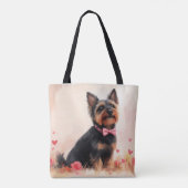 Tote Bag Terrier australien avec Rose - Saint Valentin (Dos)