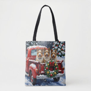 Tote Bag Térrier de Skye camion rouge de Noël vacances