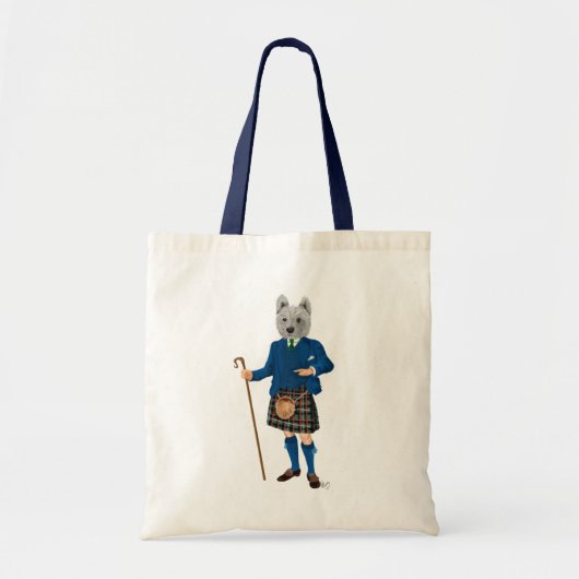 Tote Bag Terrier de West Highland à Kilt 2 (Devant)