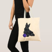 Tote Bag Terrier Écossais Joue avec moi! (Devant (produit))