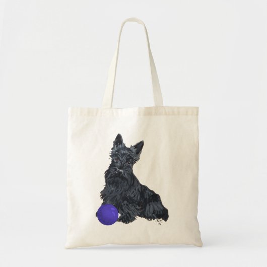 Tote Bag Terrier Écossais Joue avec moi! (Devant)