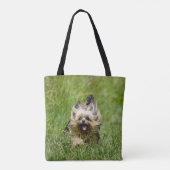 Tote Bag Terrier Yorkshire mignon Traversant L'Herbe (Dos)