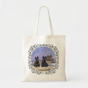 Tote Bag Térriers écossais au château d'Eilean Donan