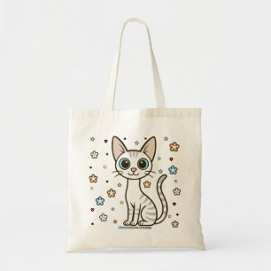 Tote Bag Terrifique Tia Floral Tabby Cat