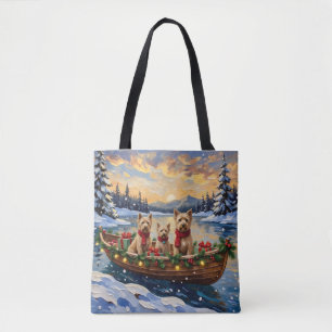 Tote Bag Tervueren à poil doux Noël Bateau Fêtes