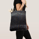 Tote Bag Tester la texture des rayures de l'écran. (De près)