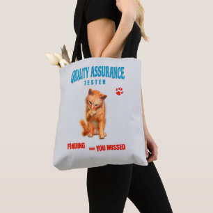 Tote Bag Testeur QA Humour de chat