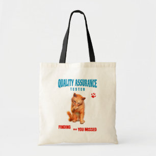 Tote Bag Testeur QA Humour de chat