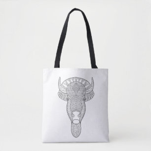 Tote Bag Tête 2 de Taureau de style
