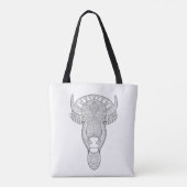 Tote Bag Tête 2 de Taureau de style (Dos)