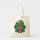 Tote Bag Tête D'Ananas Avec Verres Et Cocotier (Devant)