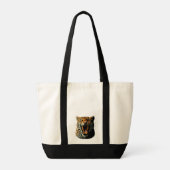 Tote Bag Tête d'attaque du léopard (Dos)
