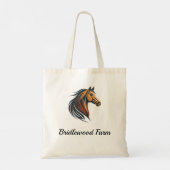 Tote Bag Tête de cheval Brown design et moderne (Dos)