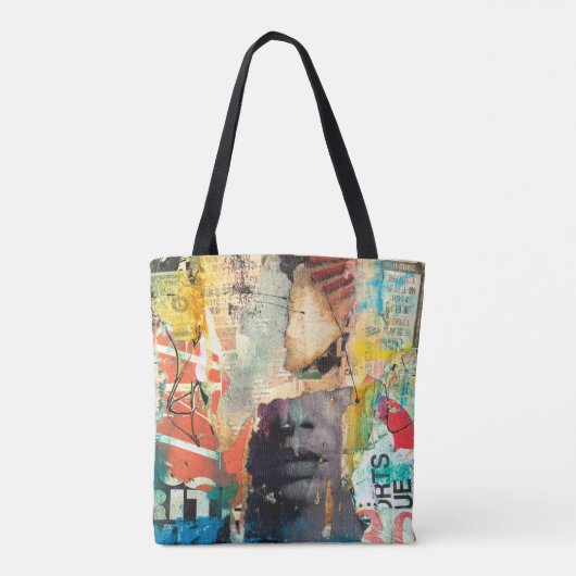 Tote Bag Tête de collage (Dos)