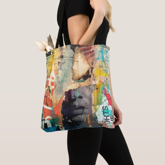 Tote Bag Tête de collage (De près)