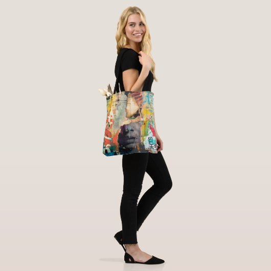 Tote Bag Tête de collage (Sur le modèle)