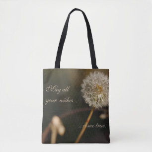 Tote Bag Tête de graines de Dandelion en tons Brown