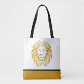 Tote Bag Tête de lion Awesome Gold Artistic (Devant)