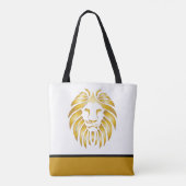 Tote Bag Tête de lion Awesome Gold Artistic (Dos)