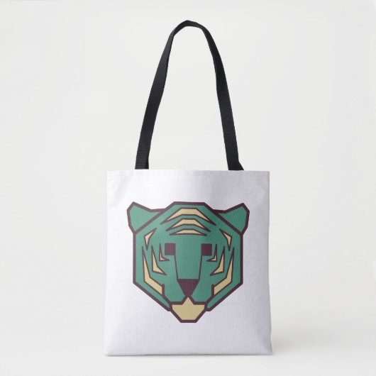 Tote Bag Tête de tigre bleue (Devant)