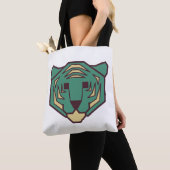 Tote Bag Tête de tigre bleue (De près)