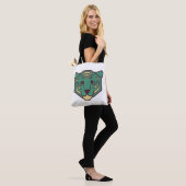 Tote Bag Tête de tigre bleue (Sur le modèle)