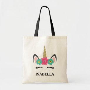 Tote Bag Tête personnalisée de licorne