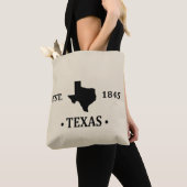 Tote Bag Texas carte noir l'état étoile seule (De près)